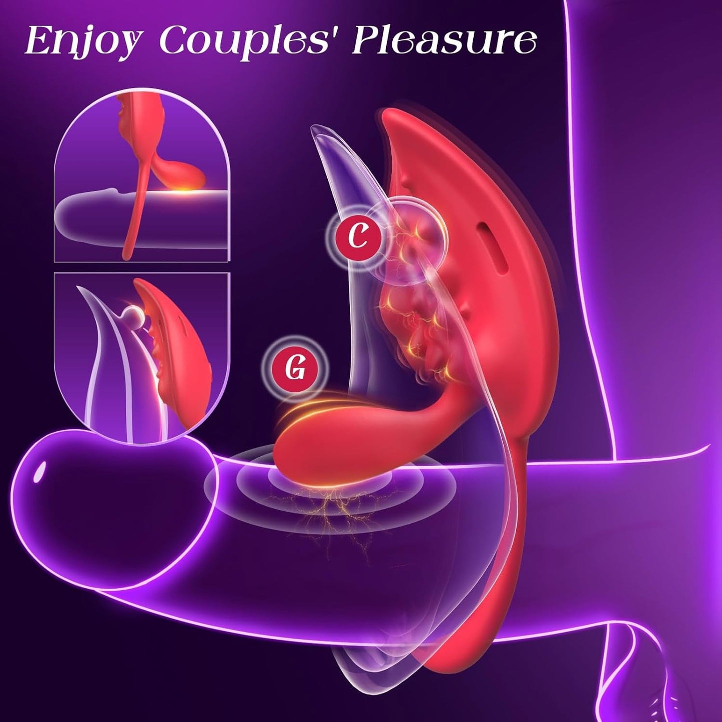 Anillo para pene PulseCoreXI, estimulador de clítoris, control remoto, 9 modos, juego