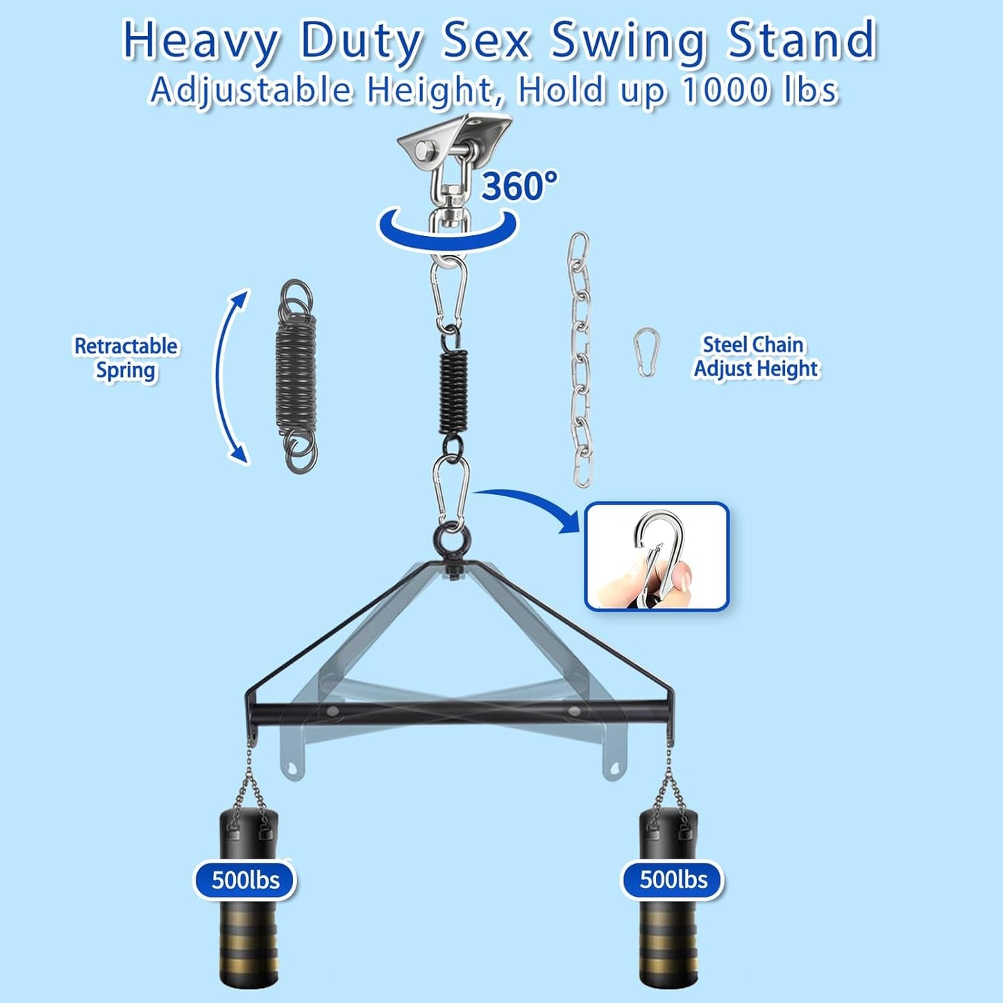 TitanOrbit 360° Ceiling Sex Swing 1000lb