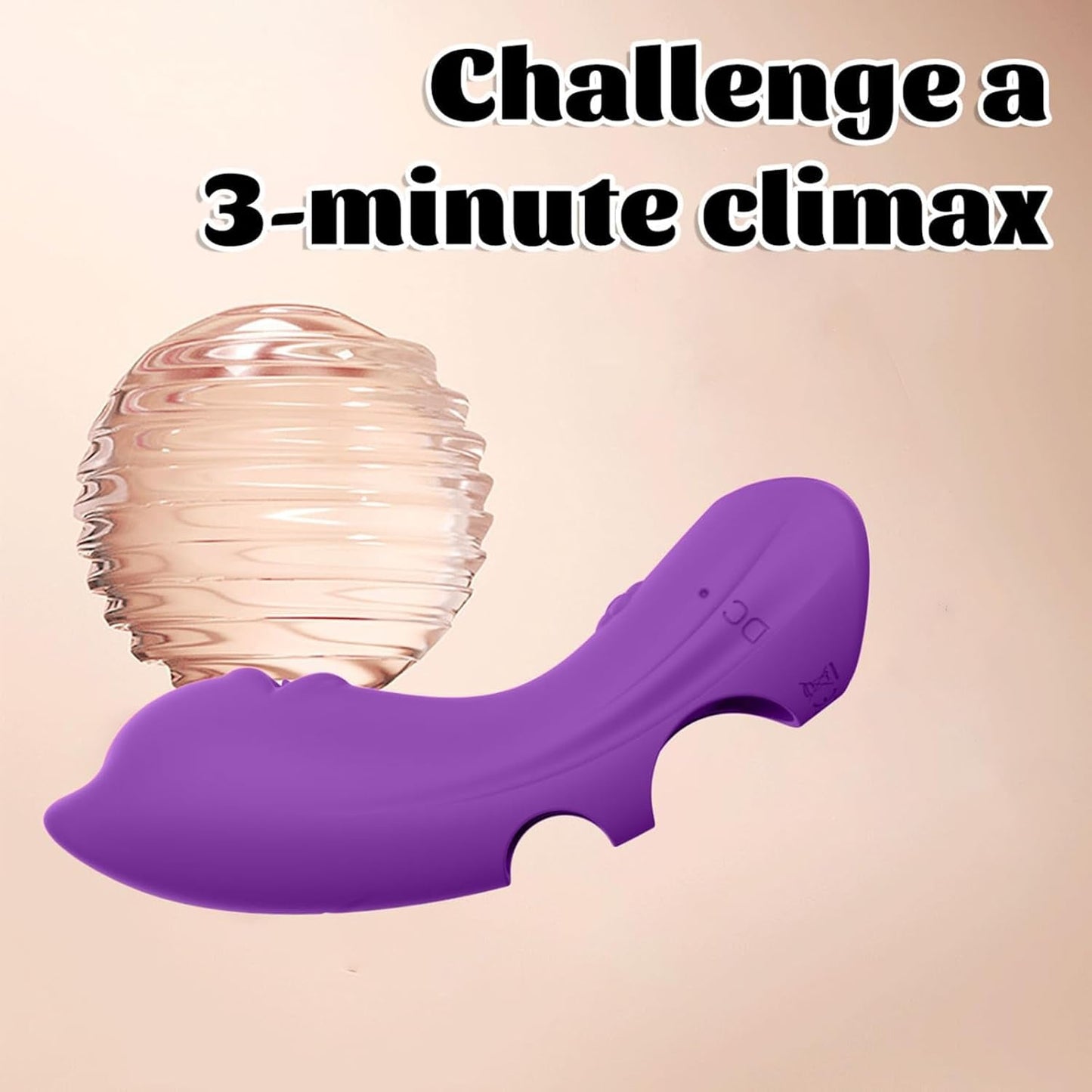 Vibrador de dedo para gatos KittyCurve 10 modos impermeable morado