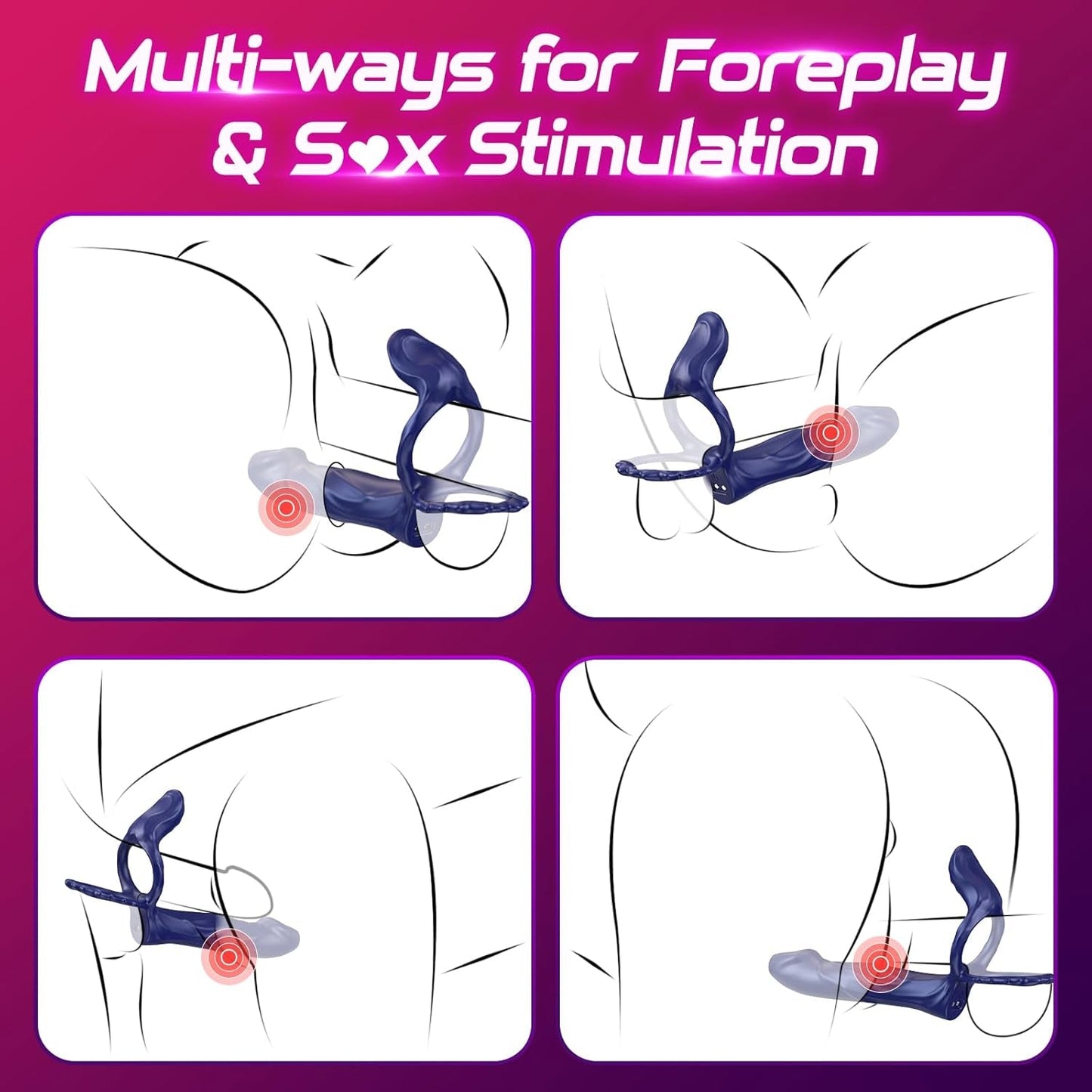 Anillo para pene DualDrive con vibrador de clítoris incorporado