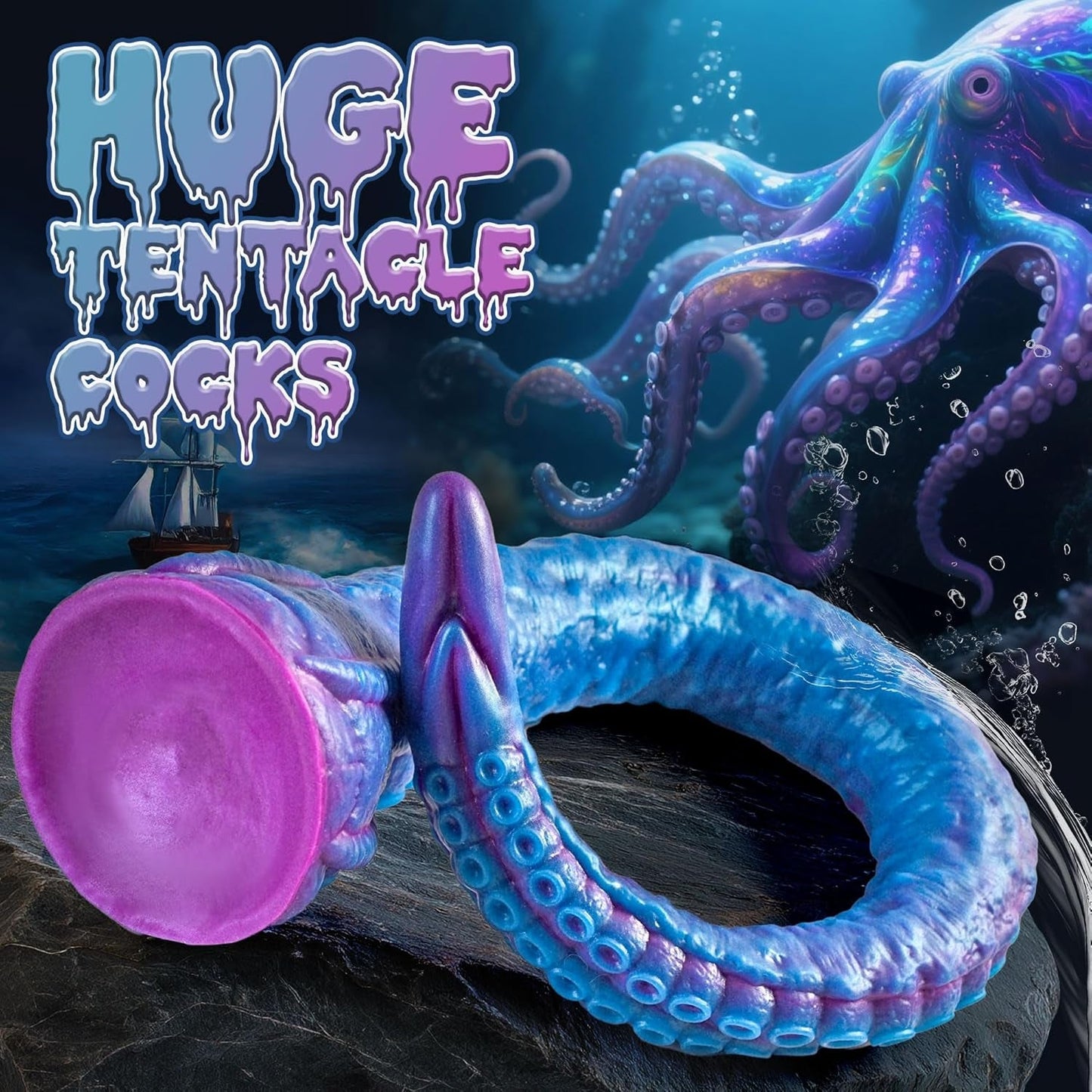 KrakenCoil 22.5" XL Tentacle Fantasy Dildo Suction