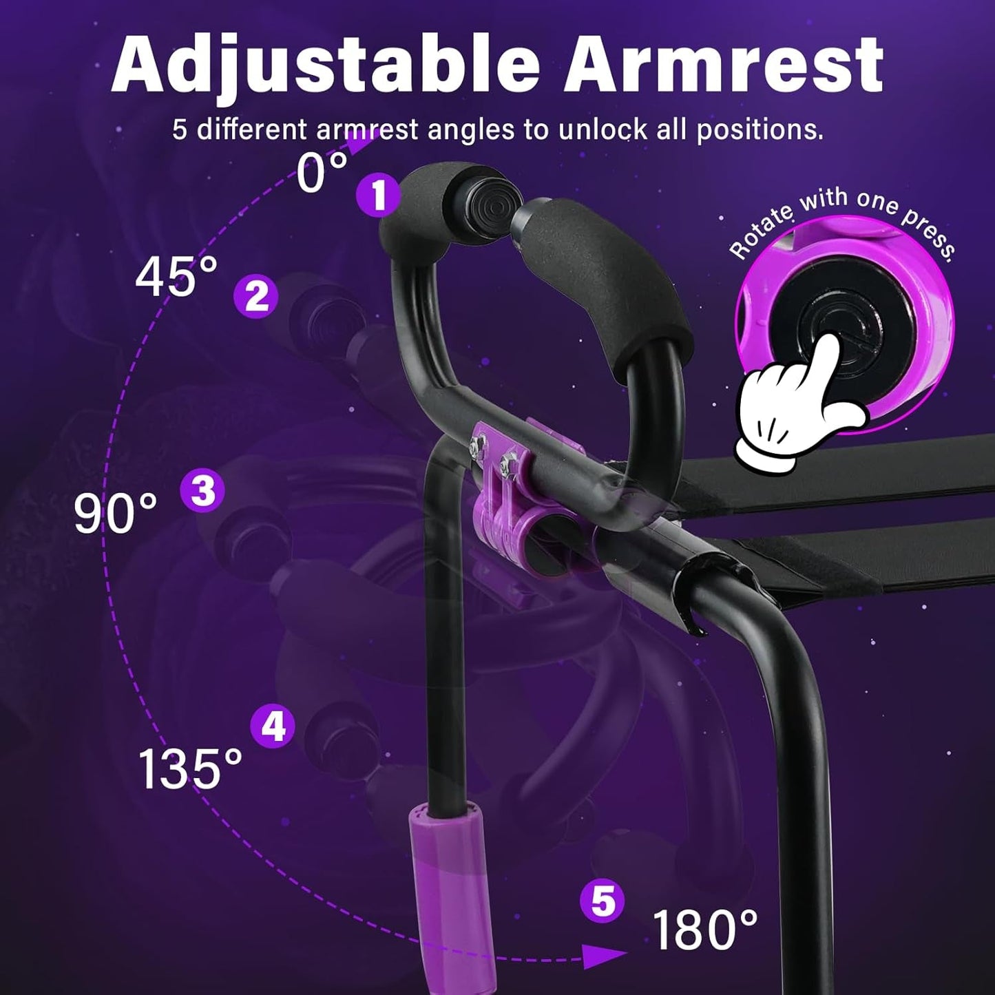 Sillón de sexo ajustable RotateFlex con soporte para dildo