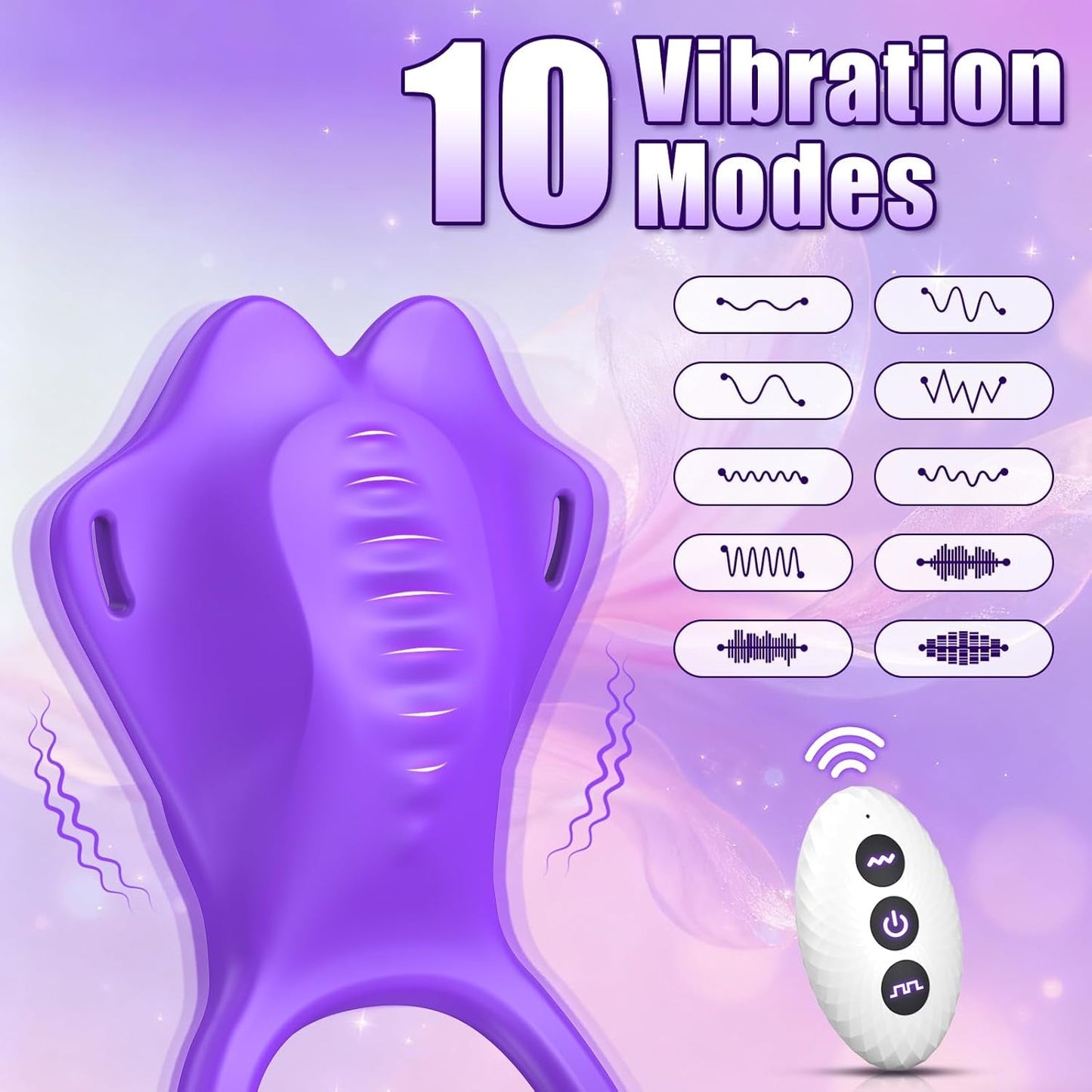 Anillo para el pene y estimulador de clítoris a distancia SyncEase Wearable 10 modos