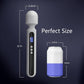SteelAura Vibrador de Varita de 12" con Pantalla LCD, 10 Modos, Resistente al Agua