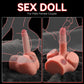 NytheraX Torso de muñeca sexual masculina vibratoria con empuje de 7 pulgadas