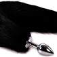 Tapón anal de acero ObsidianTail Black Fox Tail 18"