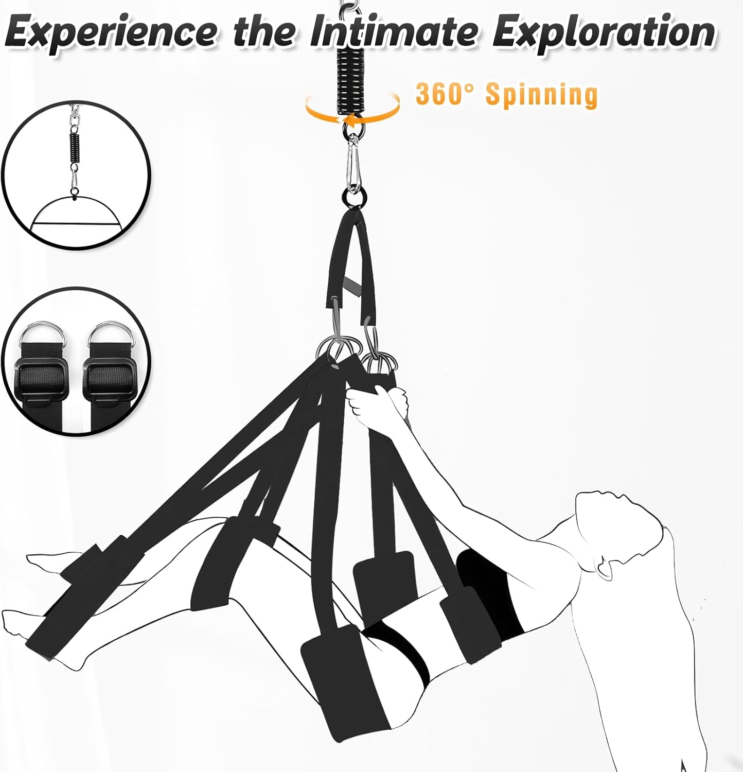 Columpio sexual BDSM OrbitBond con esposas 360°