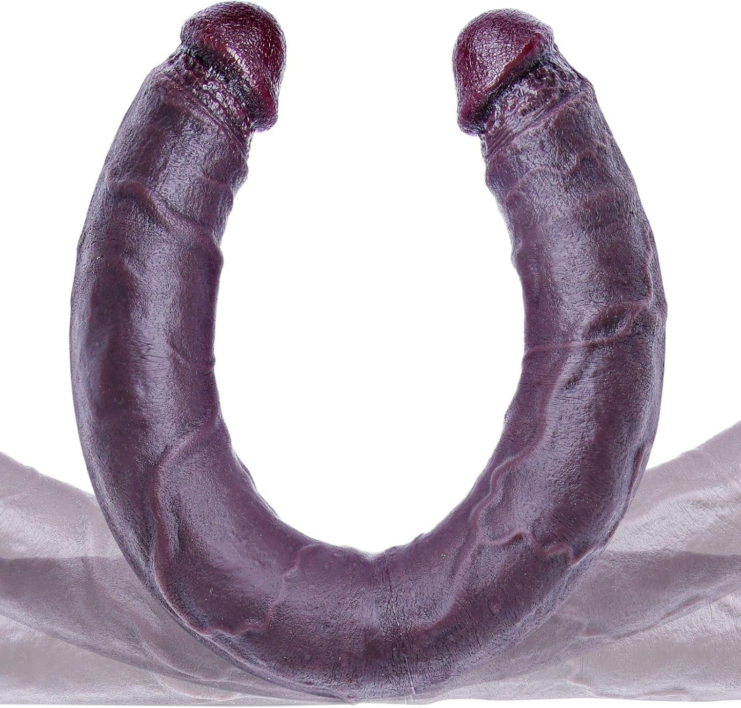 Dildo de doble extremo de silicona gruesa ObsidianCore de 19.7" XXL