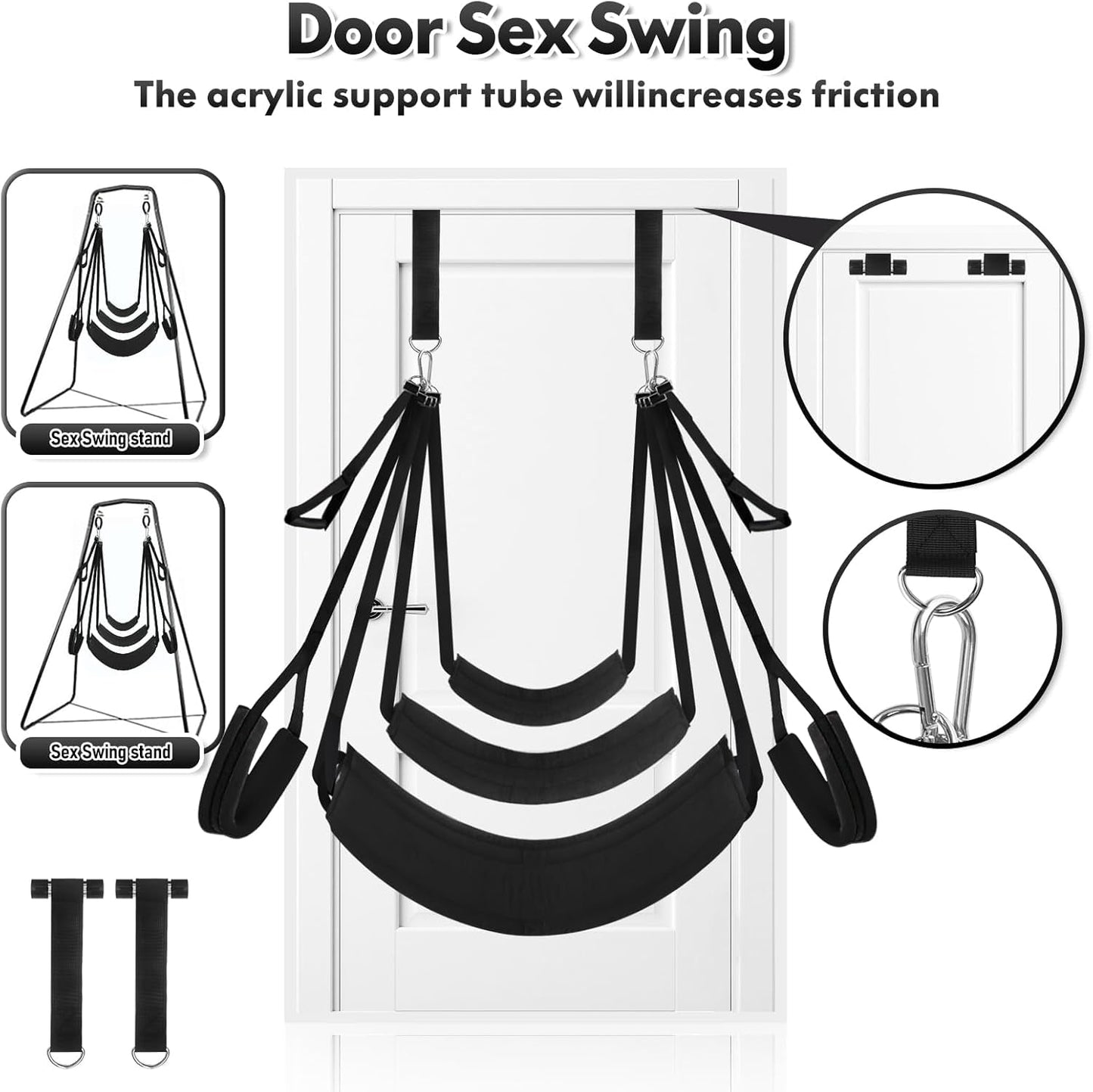 ShadowOrbit Black Columpio sexual de 360° para puerta y techo