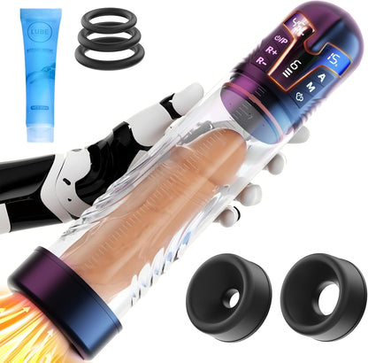 Bomba de pene eléctrica SpartaFlow 3 modos pantalla LED