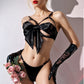 Satin Bow Bust Bra and Panty