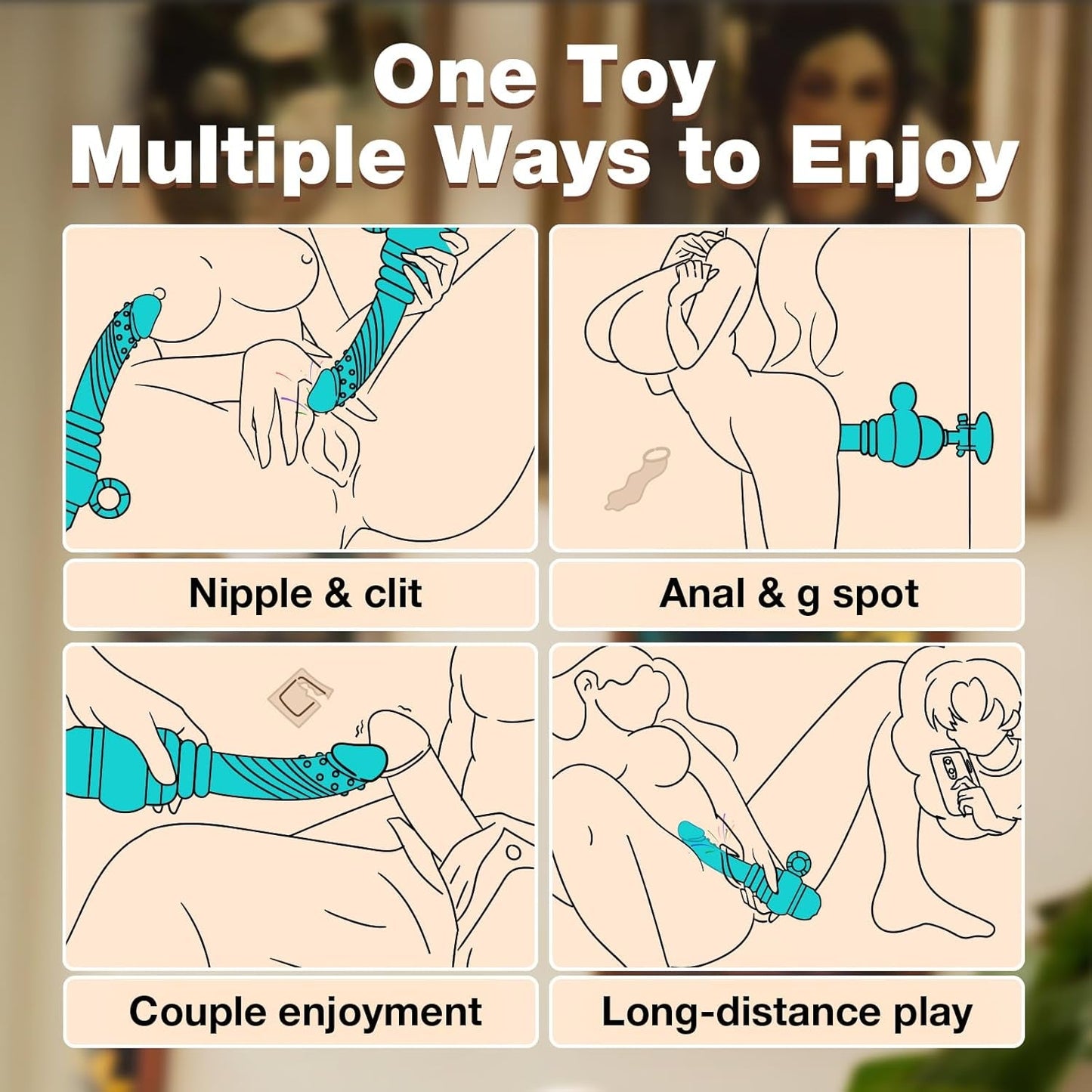 Dildo de Empuje Portátil PulseRide con Control por Aplicación