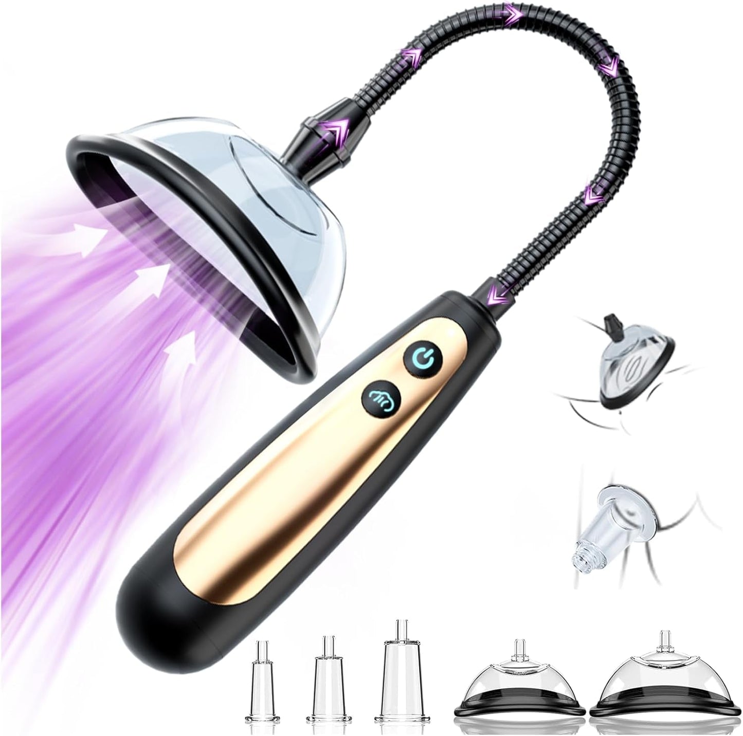 VirexaPro Bomba Eléctrica para Vagina 5 Copas 2 Modos