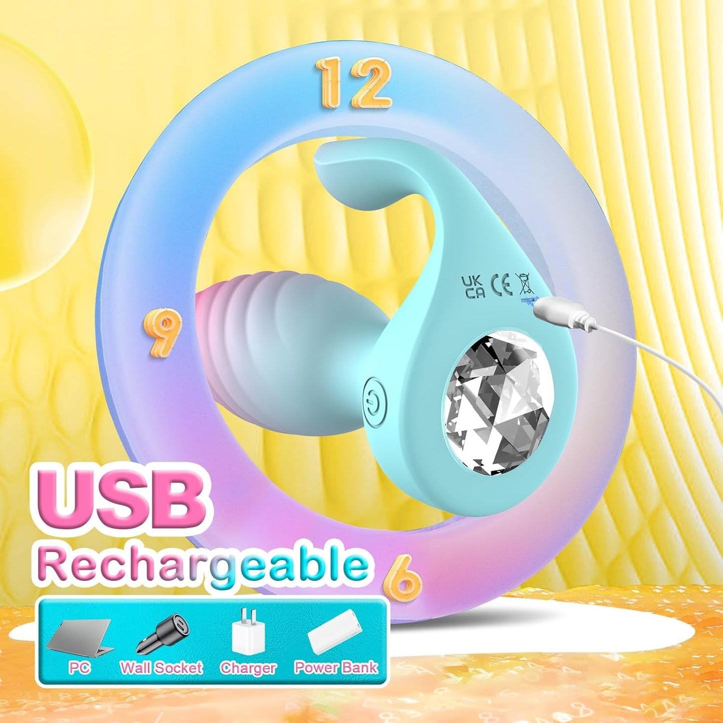 Vibromasseur Anal Télécommandé DiamondCurve à Double Moteur