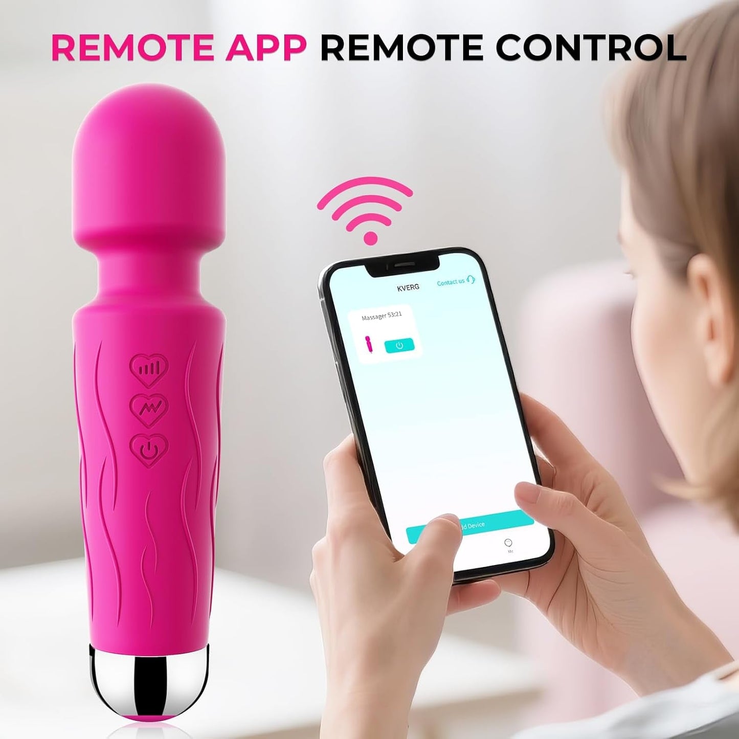RoseRelief Rose Pink Clitoral Wand Vibrator