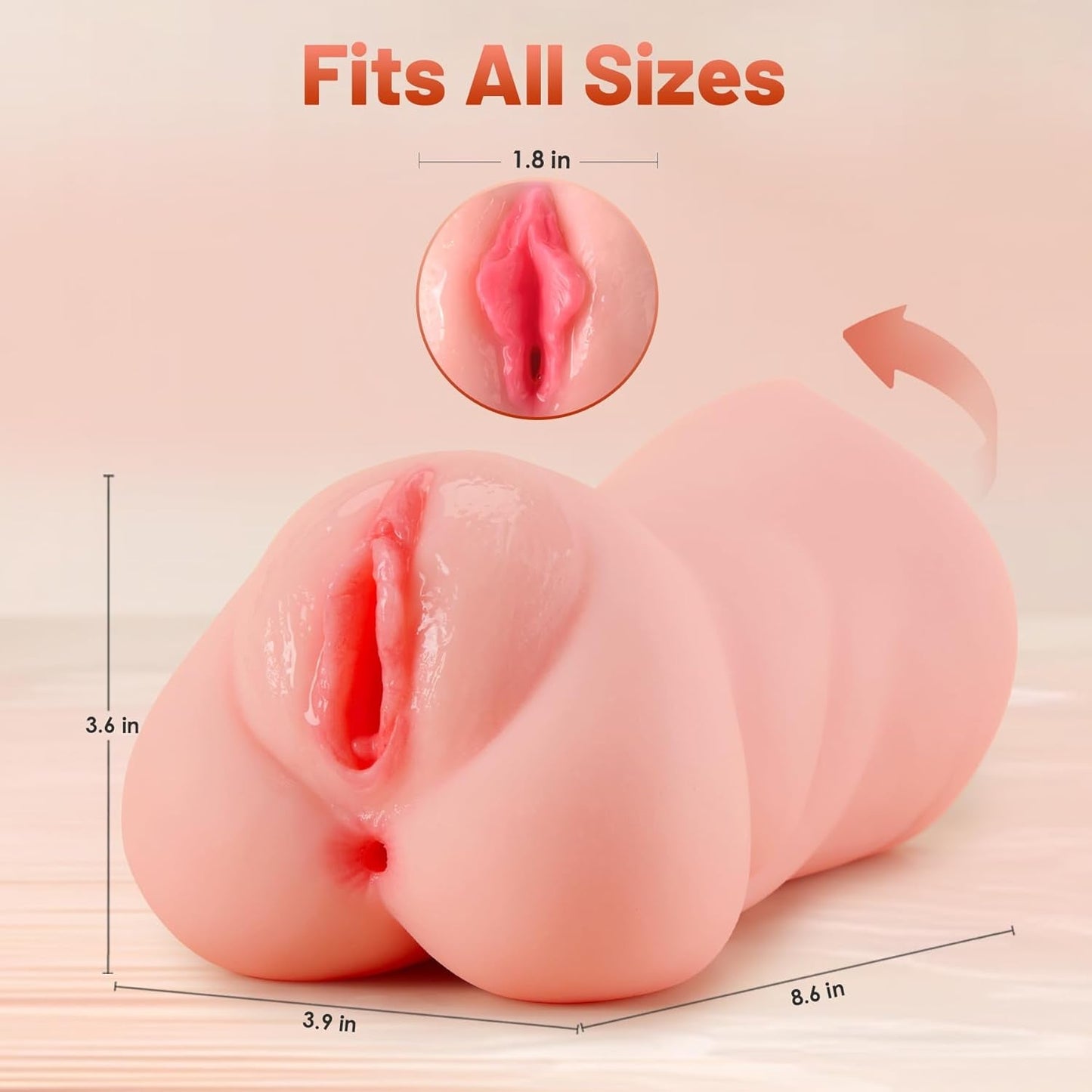 Masturbateur masculin 3-en-1 TriCore Réaliste de 21,8 cm