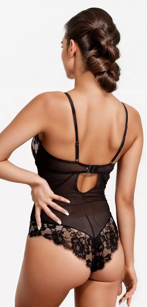 Bridal Cut Out Strappy Teddy