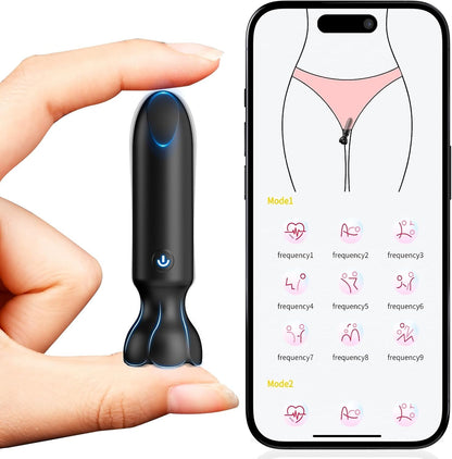 Vibrador bala NoirSync App Control 9 modos impermeable silencioso