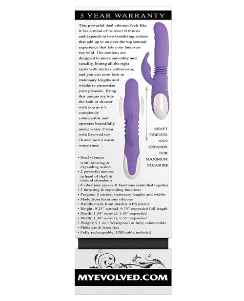 Vibrador Conejito Grueso y Penetrante - Morado