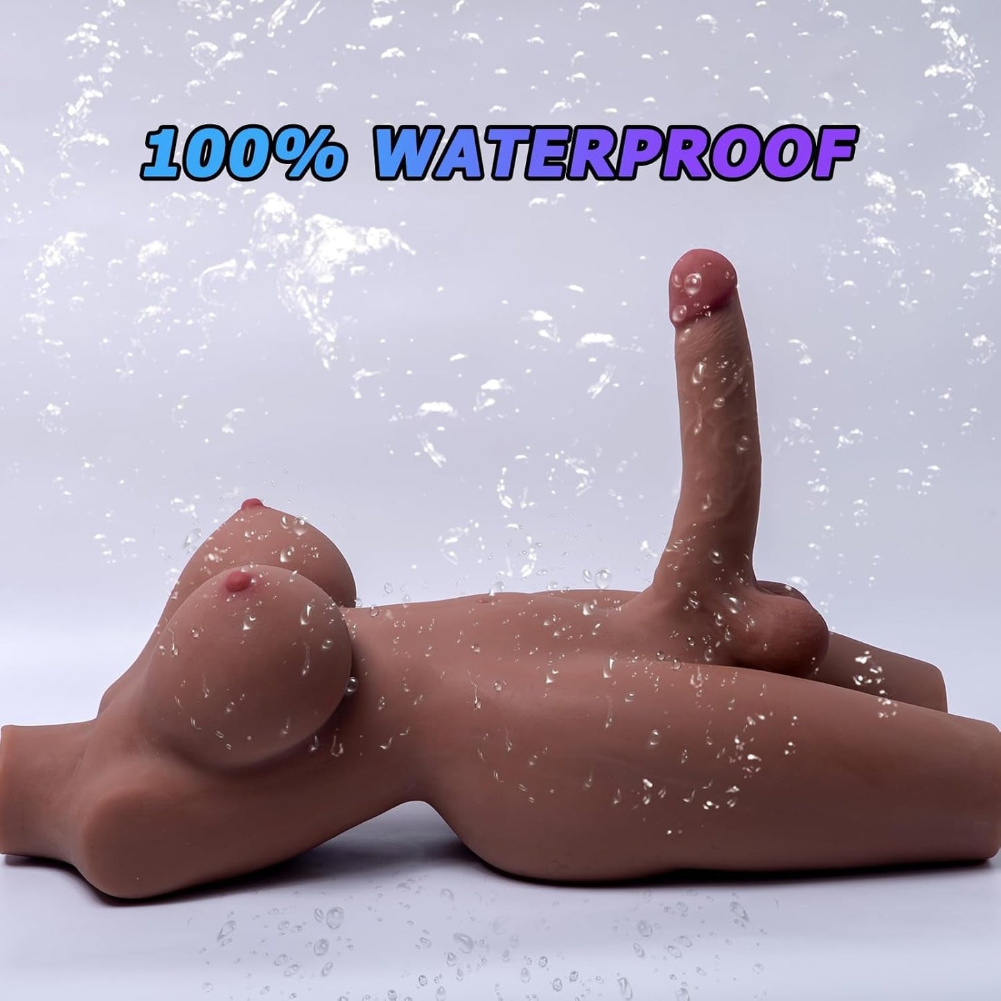 NoirviaX 18.7lb Torso de Muñeca Sexual Transgénero con Consolador TPE Marrón