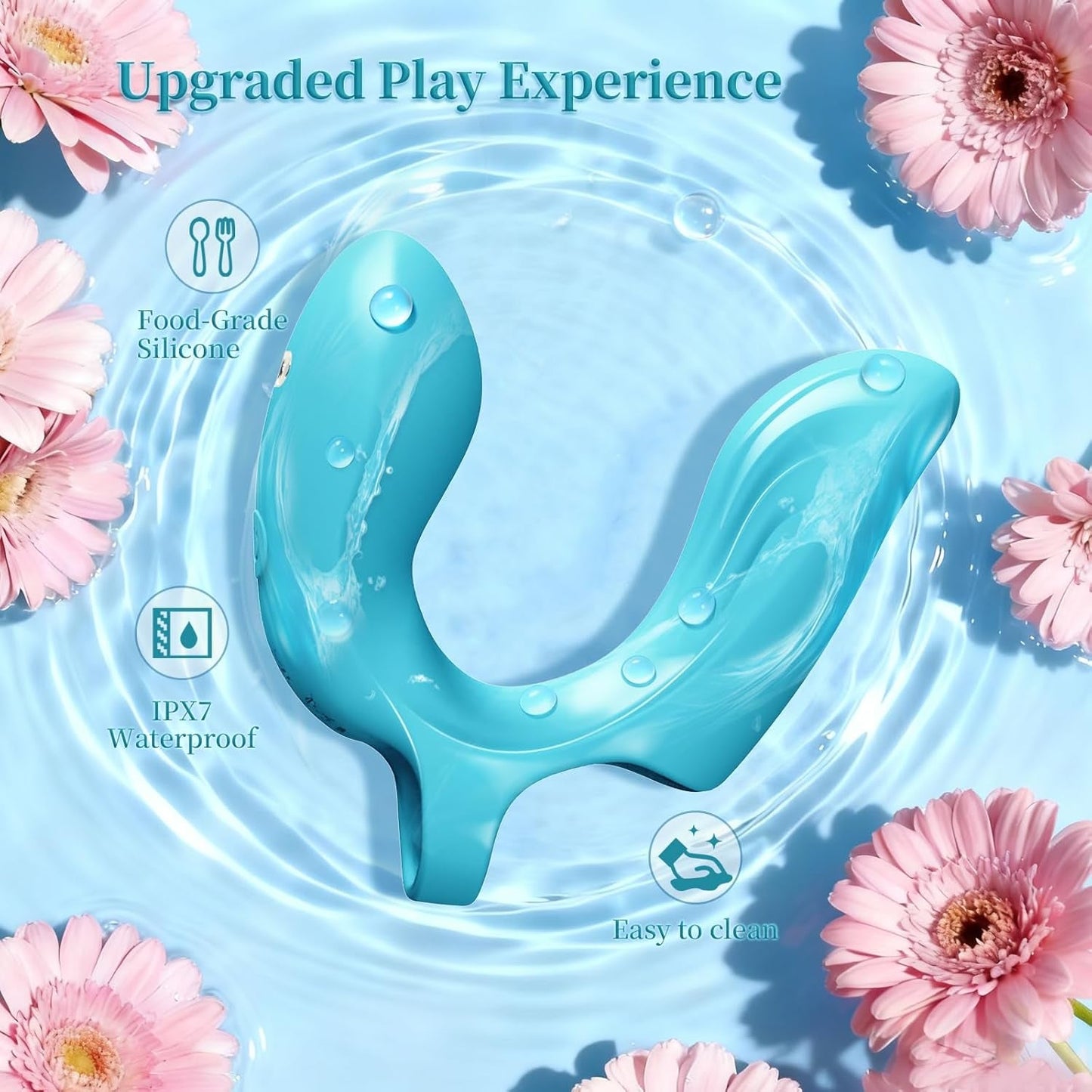 DualiX Vibrador de dedo de doble motor 10 modos resistente al agua