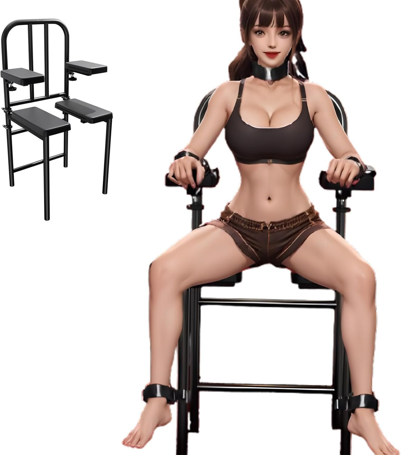 DominusBond Adjustable BDSM Sex Chair with Restraints