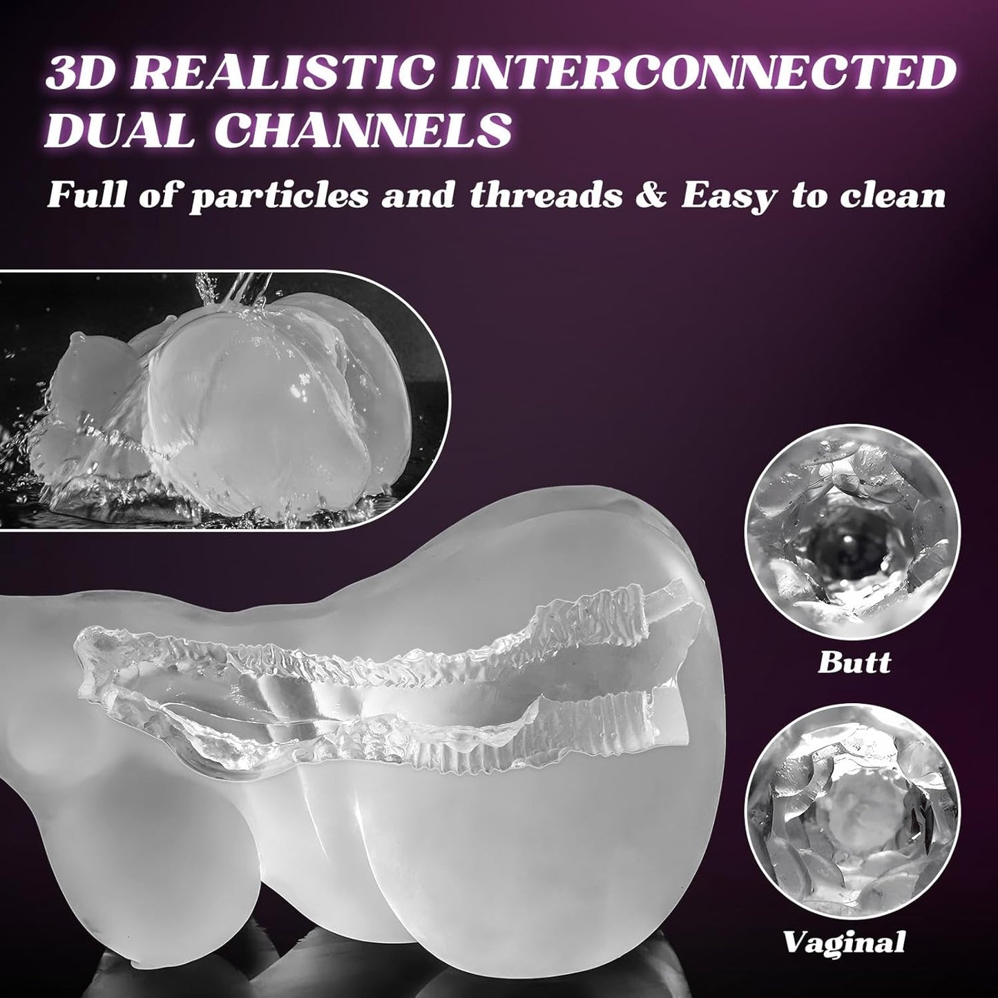 CurvyVision Transparent BBW Sex Doll Stroker