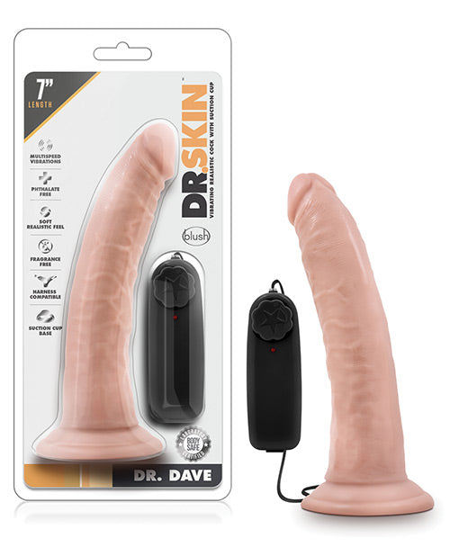 Cock vibrant Dr. Dave 7" - Vanille