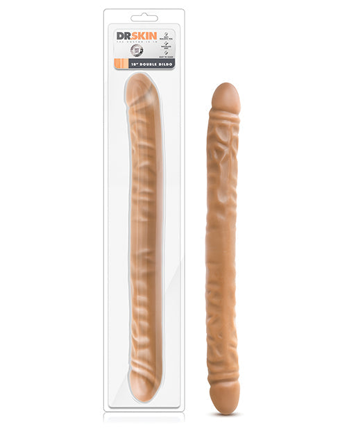 Dr. Skin 18" Dildo Doble - Mocha
