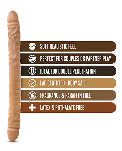 Dr. Skin 18" Dildo Doble - Mocha
