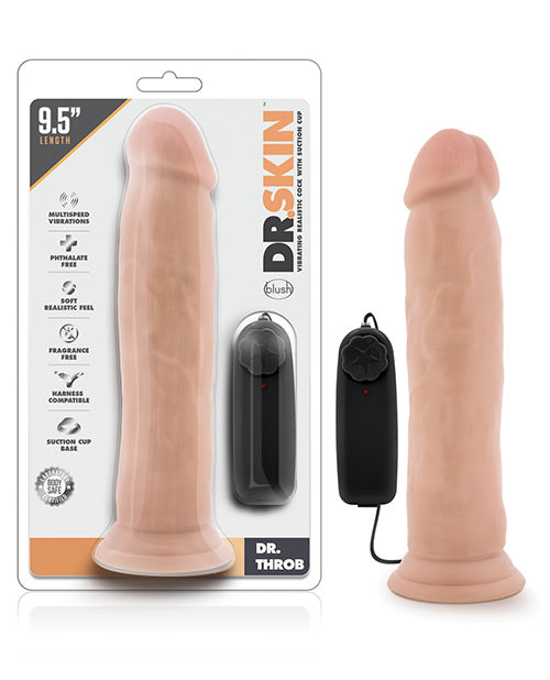 Pénis Vibrant Dr. Throb de 9,5" - Vanille