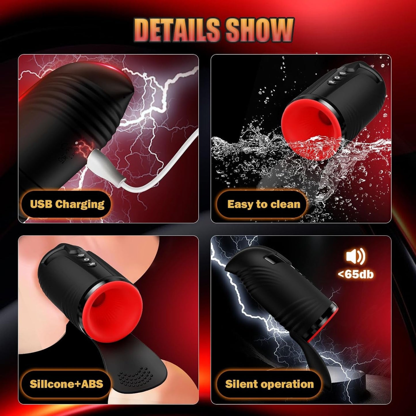 TitanFlow Stroker Masculino 4 en 1 con Bomba de Entrenamiento de 10 Modos
