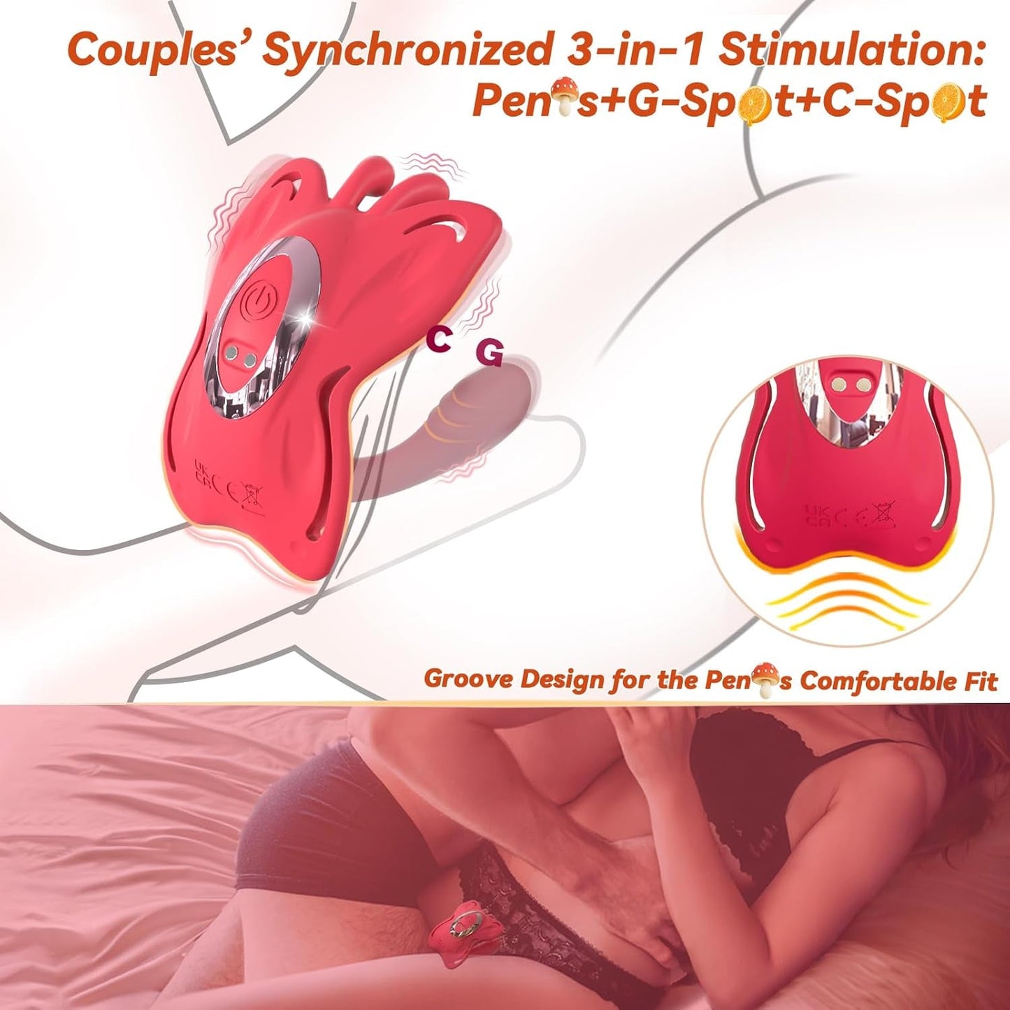 ButterflySync APP Vibrador de bragas para parejas Butterfly con 9 modos