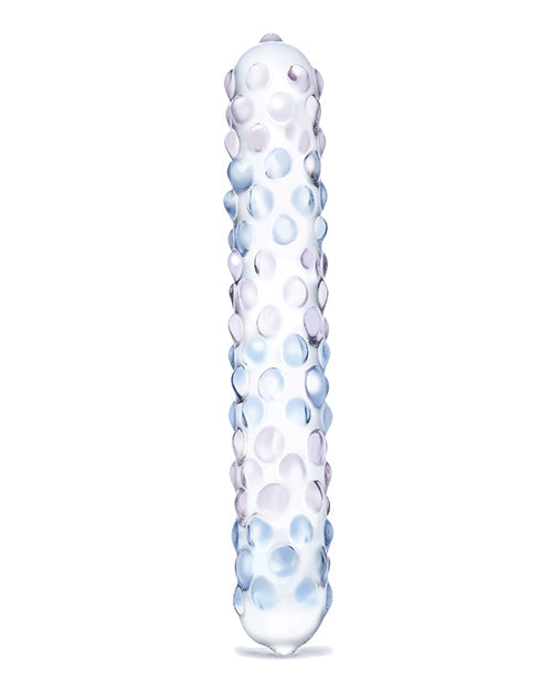 Dildo de cristal nudoso de 7 pulgadas Rosa Púrpura de Glas