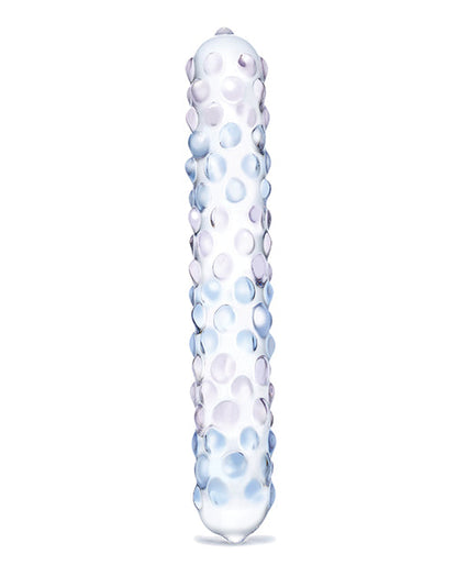 Dildo de cristal nudoso de 7 pulgadas Rosa Púrpura de Glas