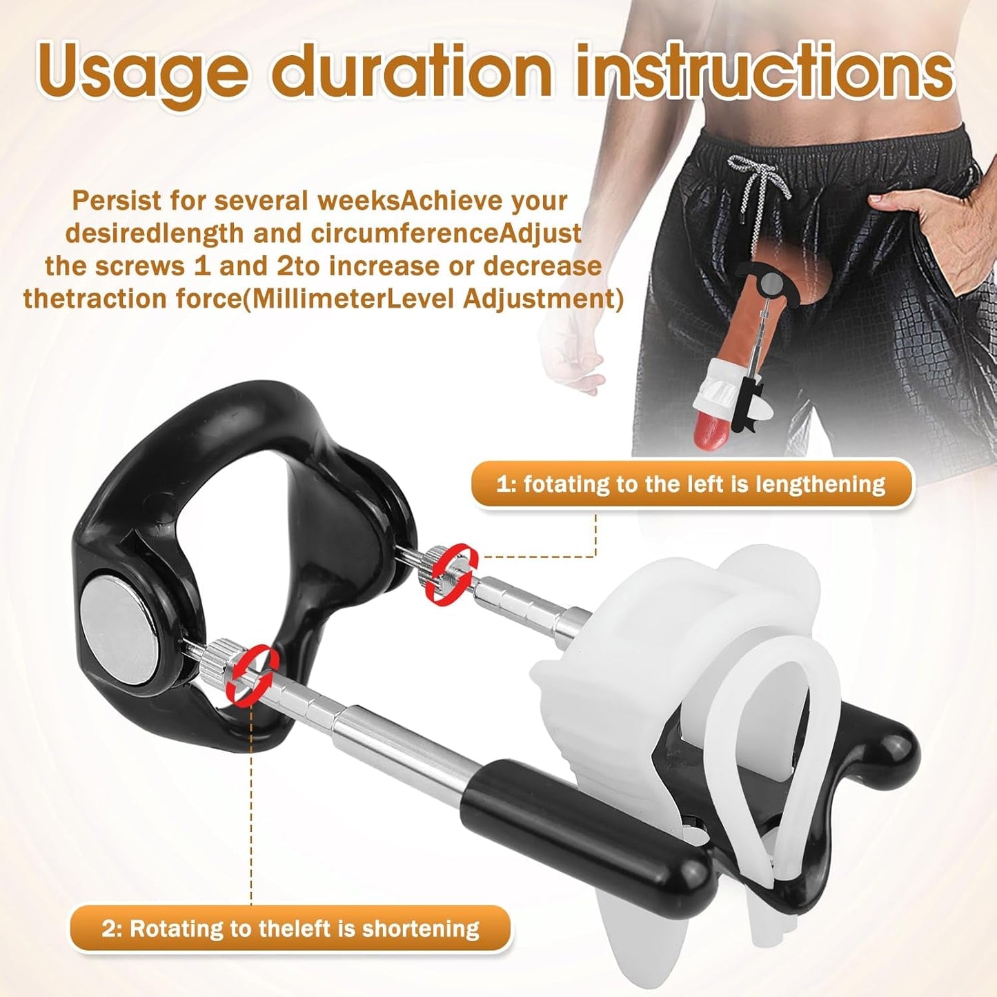 LuxTrax Extensor de Pene, Dispositivo de Tracción Ajustable