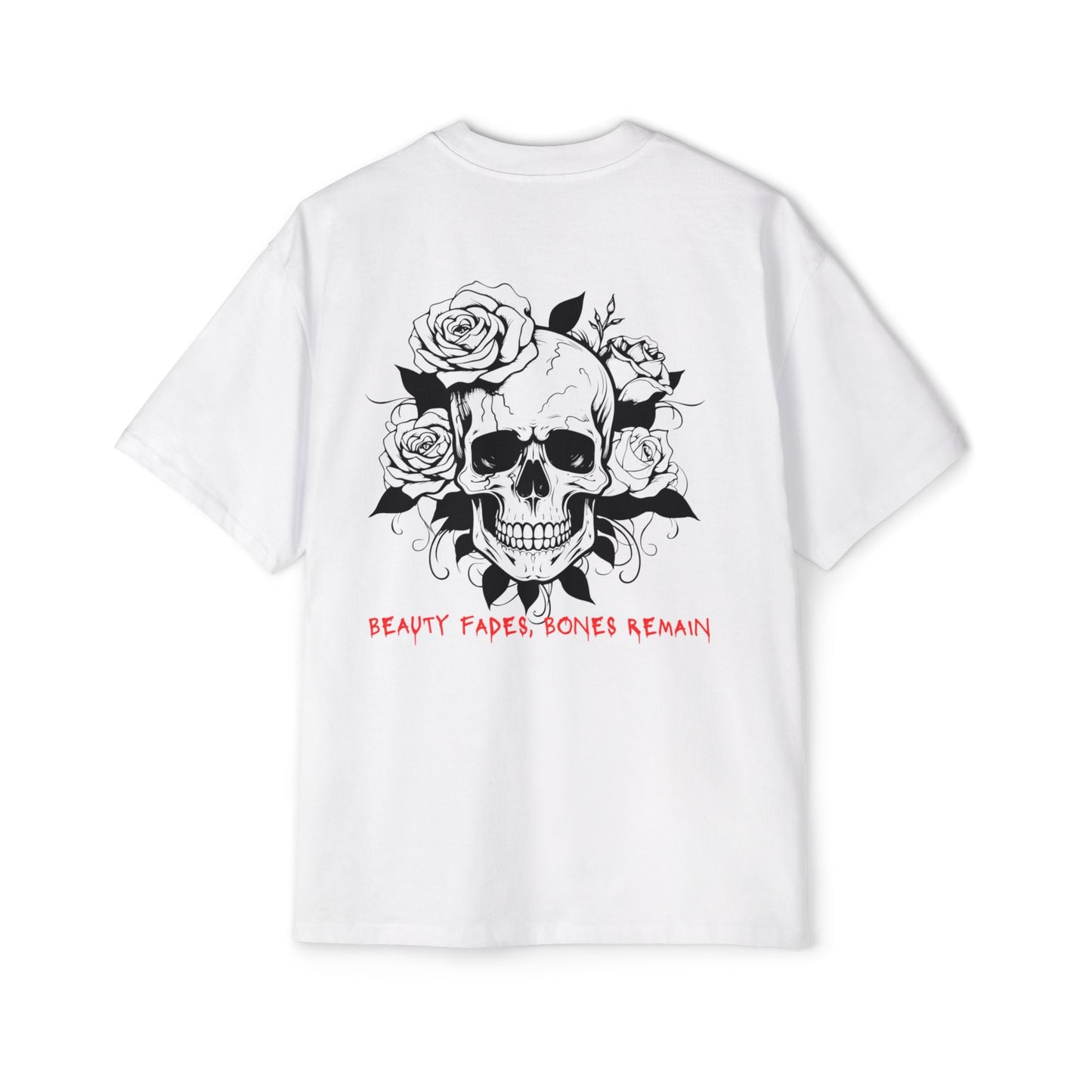 Camiseta extragrande con calavera y rosas de EA para hombre