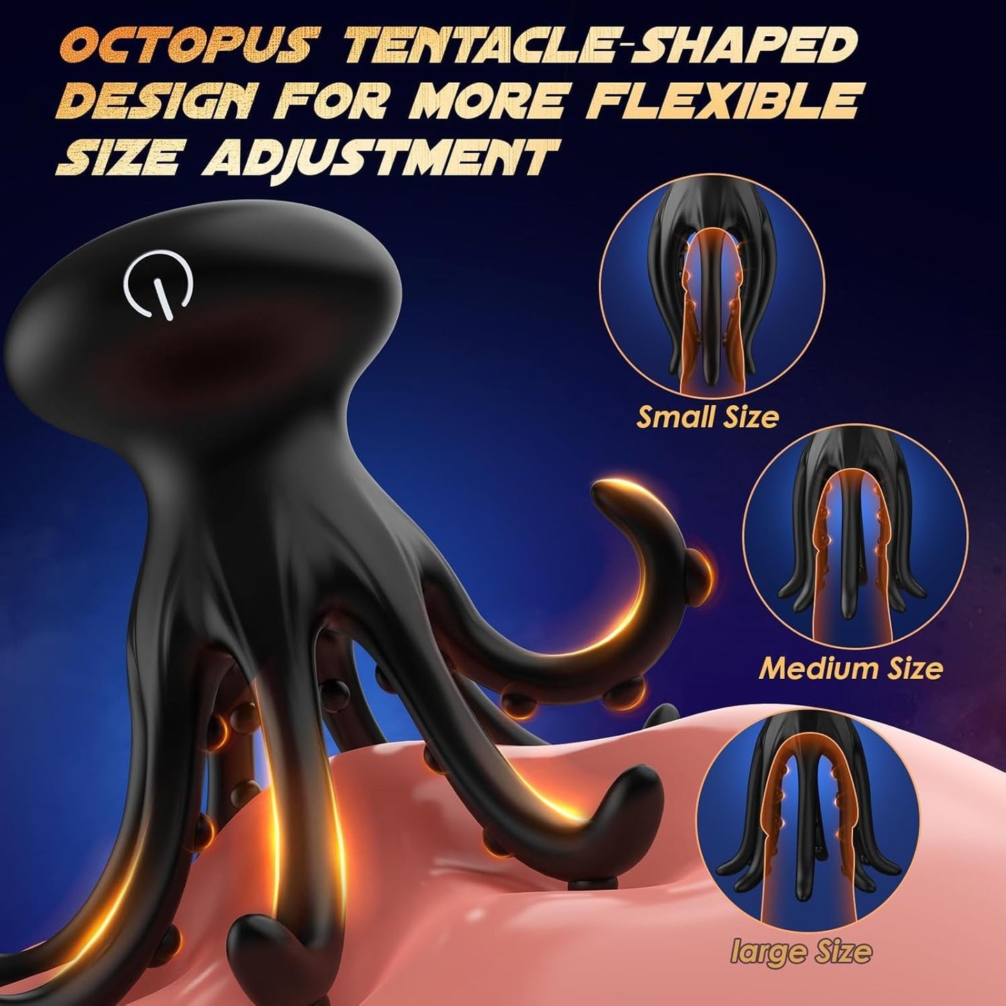 Vibrador de entrenamiento de pene OctoGripX con tentáculos, 10 modos, envoltura 360
