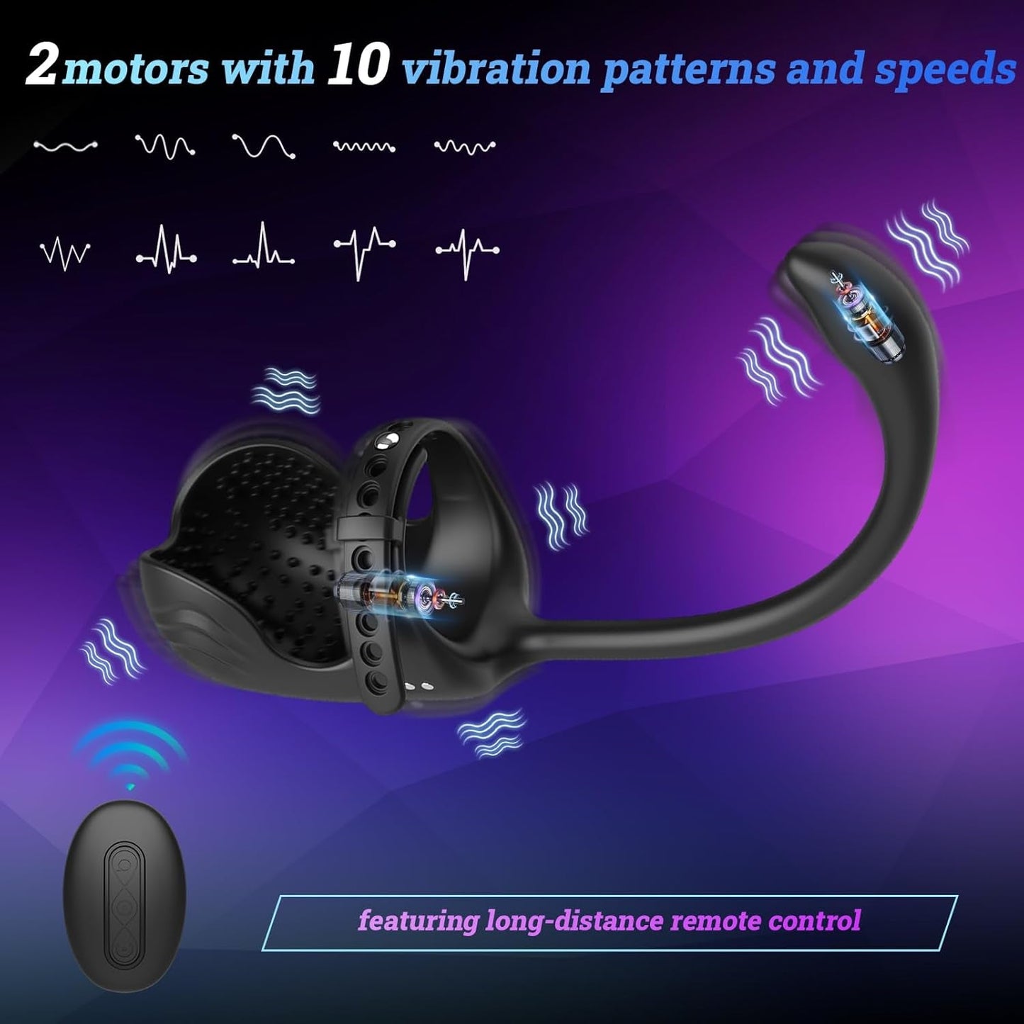 FlexCoreX Prostate Massager Cock Ring Remote Waterproof Kit