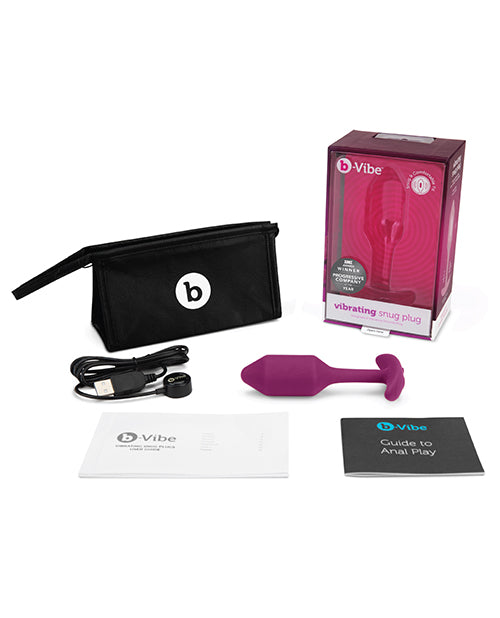 b-Vibe Vibrating Weighted Snug Plug M - Rosa