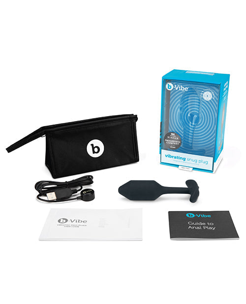 b-Vibe Vibrating Weighted Snug Plug M - Negro