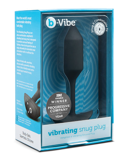 b-Vibe Vibrating Weighted Snug Plug M - Black