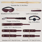 CrimsonRoyale Kit de Bondage BDSM avec Écarteur 10 Pièces