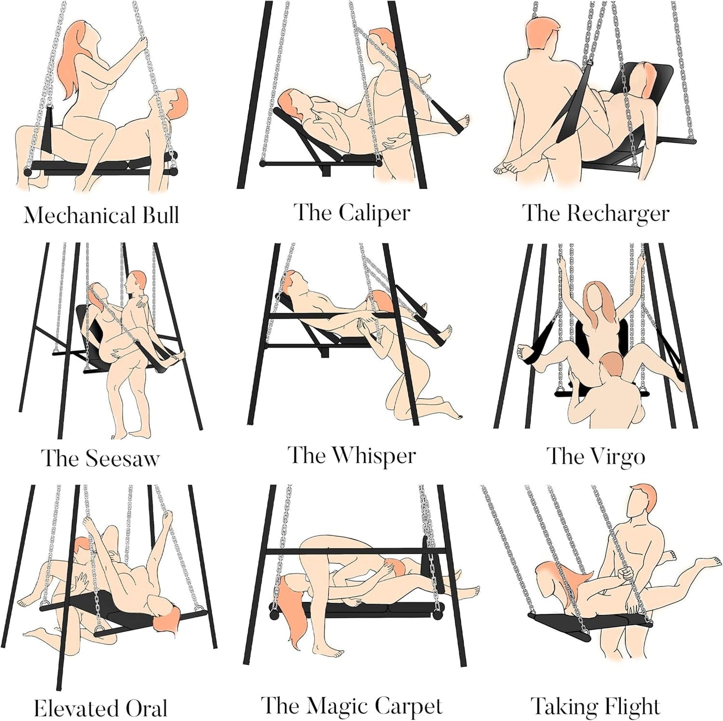 Silla Columpio de Sexo Independiente SteelRecline con Estructura de Acero