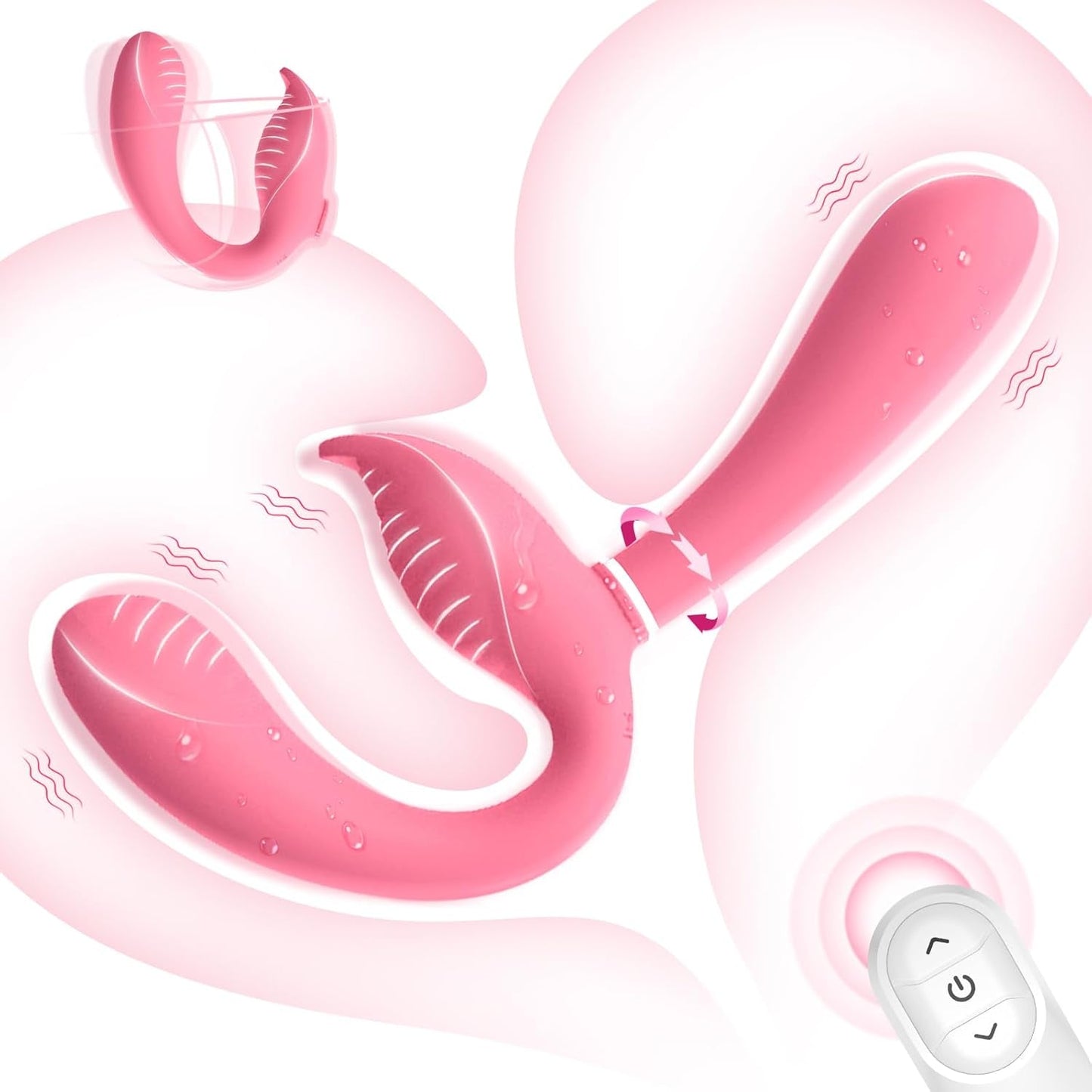 TriSync Vibrador Strap-On sin Tirantes a Distancia de 3 Motores