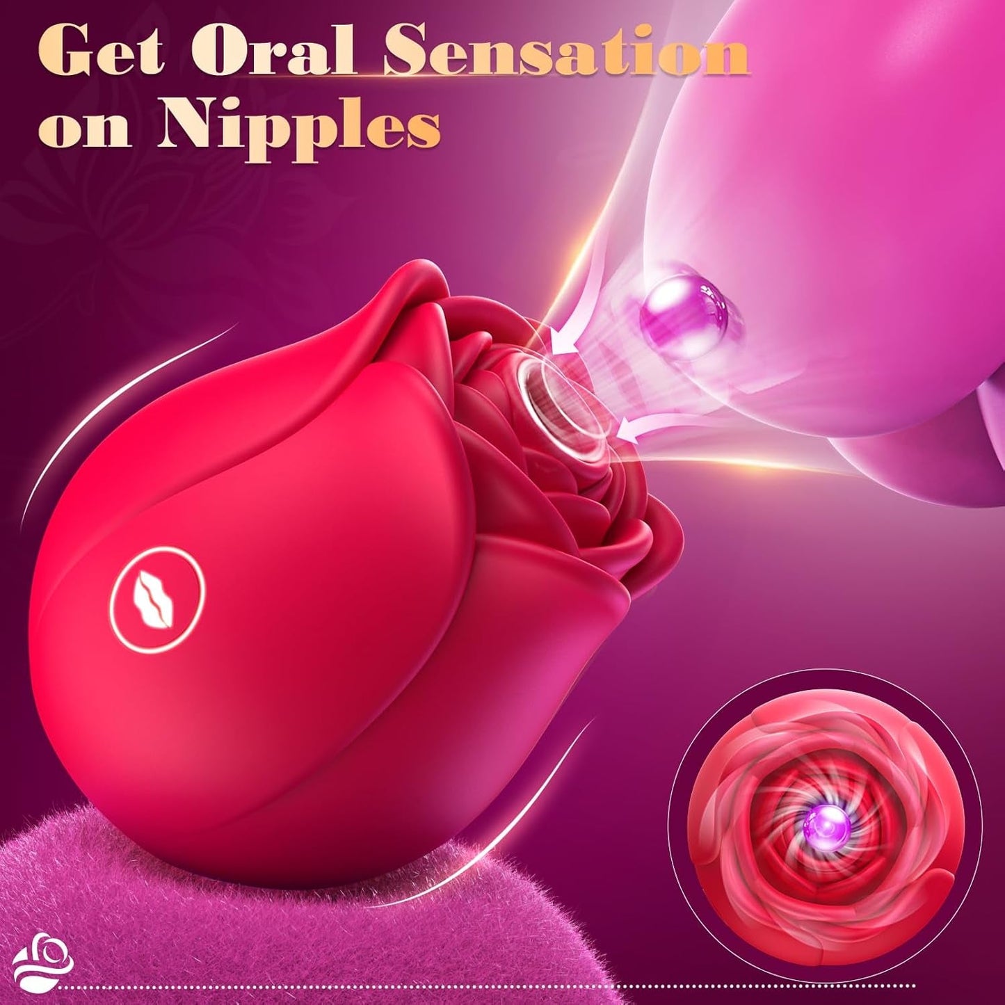 SerevynX Rose Clit Sucker 10 Modes App Étanche Silencieux