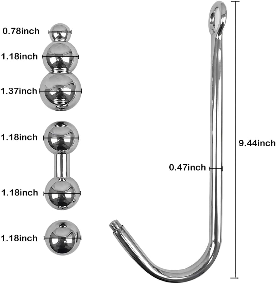 Gancho anal de acero inoxidable de 3 bolas SteelShift