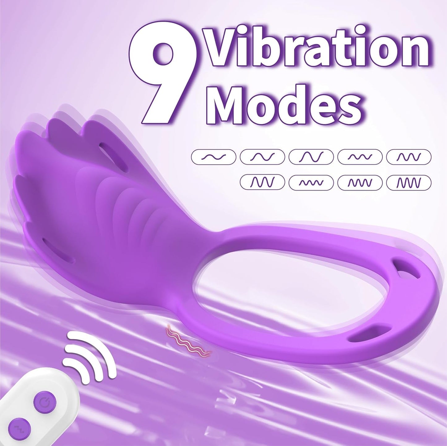 VioletLink Anillo de Pene Portátil Estimulador de Clítoris por App 9 Modos