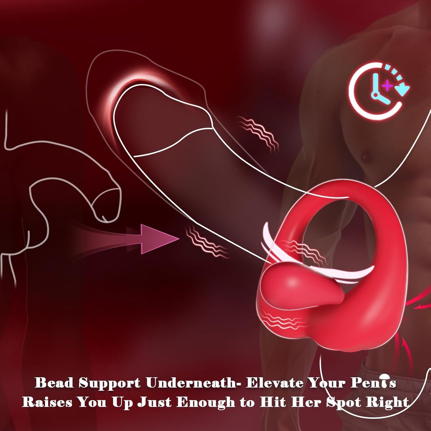 OrbitFlex Anillo de Pene Ajustable con Estimulador de Clítoris y 9 Modos por App