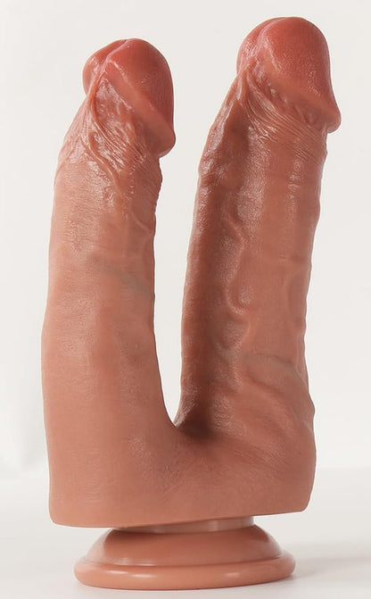 Juguete de silicona de doble punta RealForm con ventosa